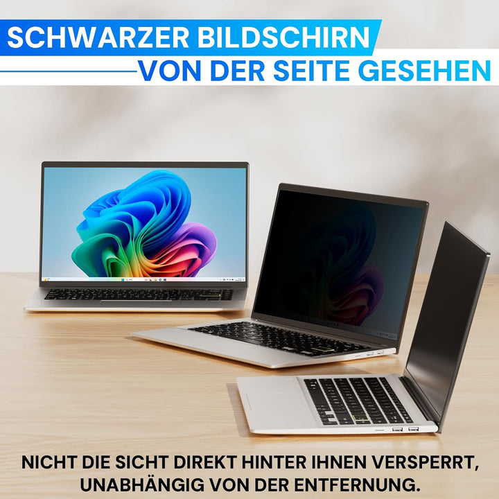 15,6 Zoll 16:9 Laptop Blickschutzfolie, Computer Monitor Sichtschutzfilter und Blendschutz Blaulicht