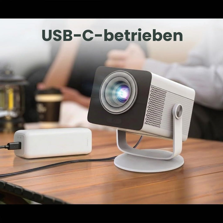 HP MC400 Tragbarer Mini Smart Beamer mit WiFi und Bluetooth, unterstützt 4K mit kurzer Reichweite un