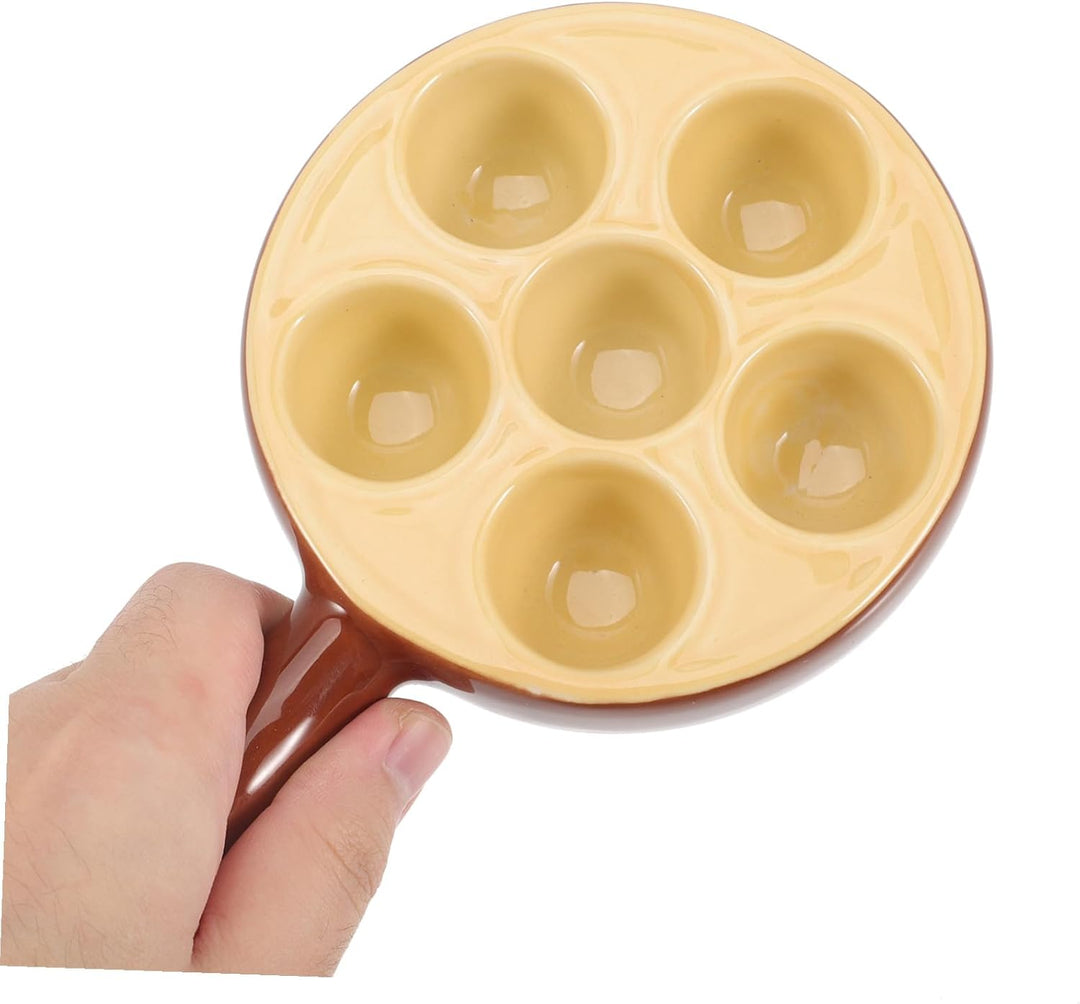 jojofuny Keramik Schneckenbackform mit Griff 45 Zoll Robustes Schneckenschalentablett mit Mehrfachsc