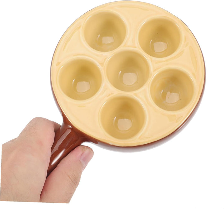 jojofuny Keramik Schneckenbackform mit Griff 45 Zoll Robustes Schneckenschalentablett mit Mehrfachsc