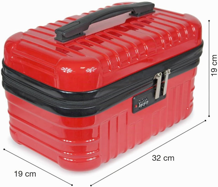 KINSTON Hartschalen Vanity Case PC/ABS – Kosmetikkoffer mit Zahlenschloss – Reisetäschchen mit Reiss