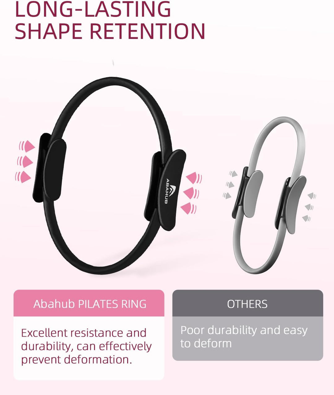 Abahub Pilates Ring Set, 35CM Magic Circle, 25CM Mini Ball,5er Set Fitnessbänder,Home Pilates Ausrüs