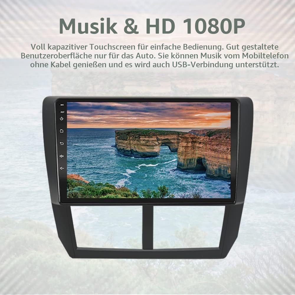 EZoneTronics Android 11 Auto Radio Stereo für Subaru Forester 2008-2012 9 Zoll Carplay Touchscreen G