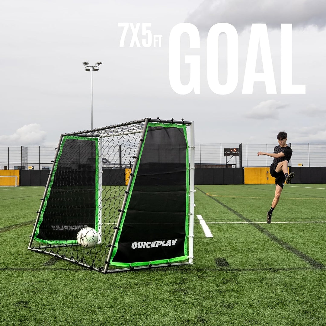 QUICKPLAY Tekkers GS Trainer 3-in-1: Rebounder und 7x5' Tor für kraftvolles Üben Grosses, ultrarespo