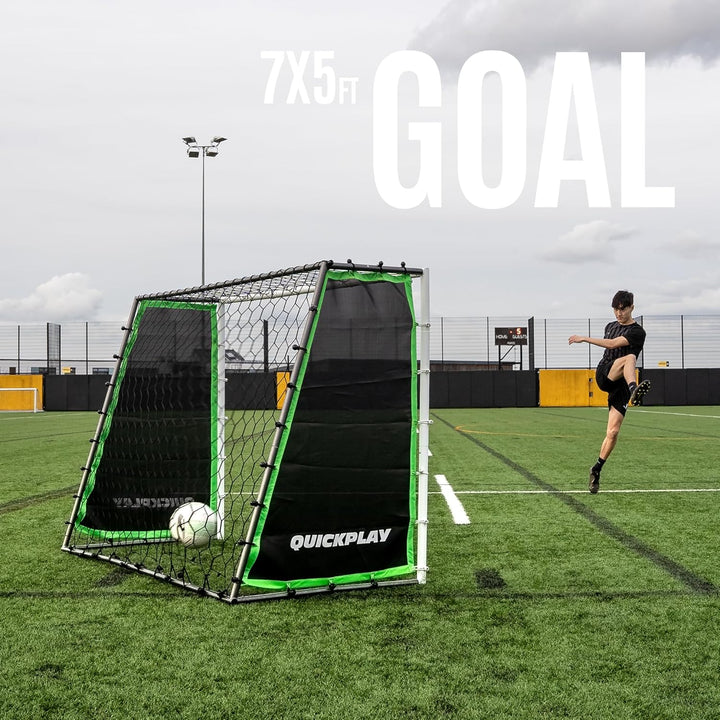 QUICKPLAY Tekkers GS Trainer 3-in-1: Rebounder und 7x5' Tor für kraftvolles Üben Grosses, ultrarespo