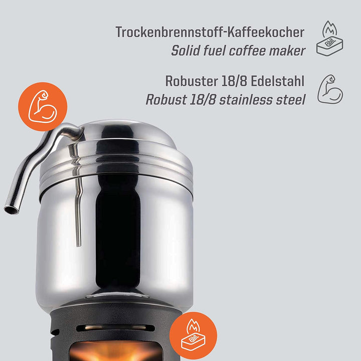 Esbit Edelstahl Kaffeekocher Silber, Silber