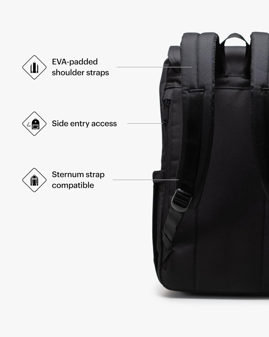 Herschel Unisex Retreat Rucksack Rucksack (1er Pack) Einheitsgrösse Black Tonal, Einheitsgrö&#x