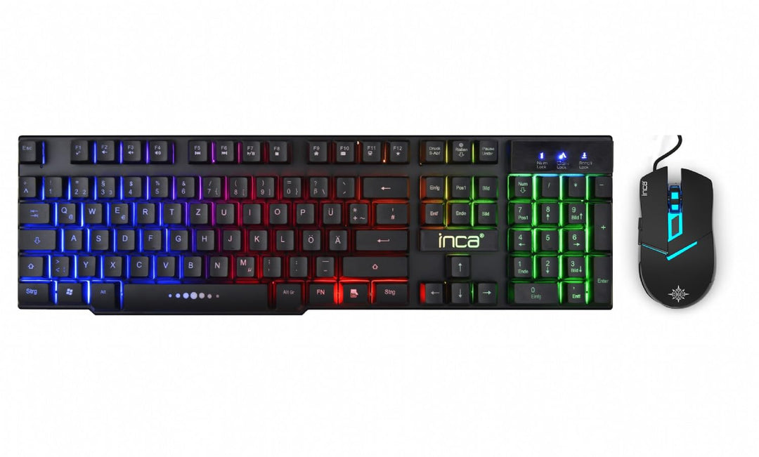 INCA Gaming Tastatur IKG-448 inkl. Maus, RGB, dt. Layout