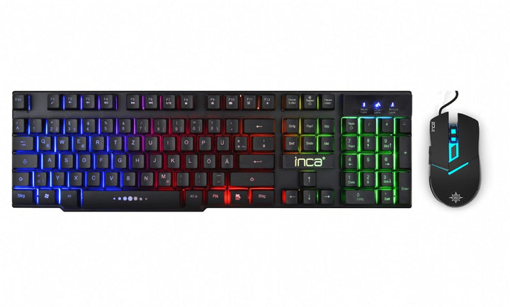 INCA Gaming Tastatur IKG-448 inkl. Maus, RGB, dt. Layout