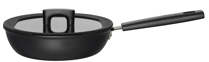 Fiskars Sautierpfanne mit Deckel, Ø 24 cm, Füllmenge: 2,2 Liter, Für alle Kochfelder geeignet, Alumi