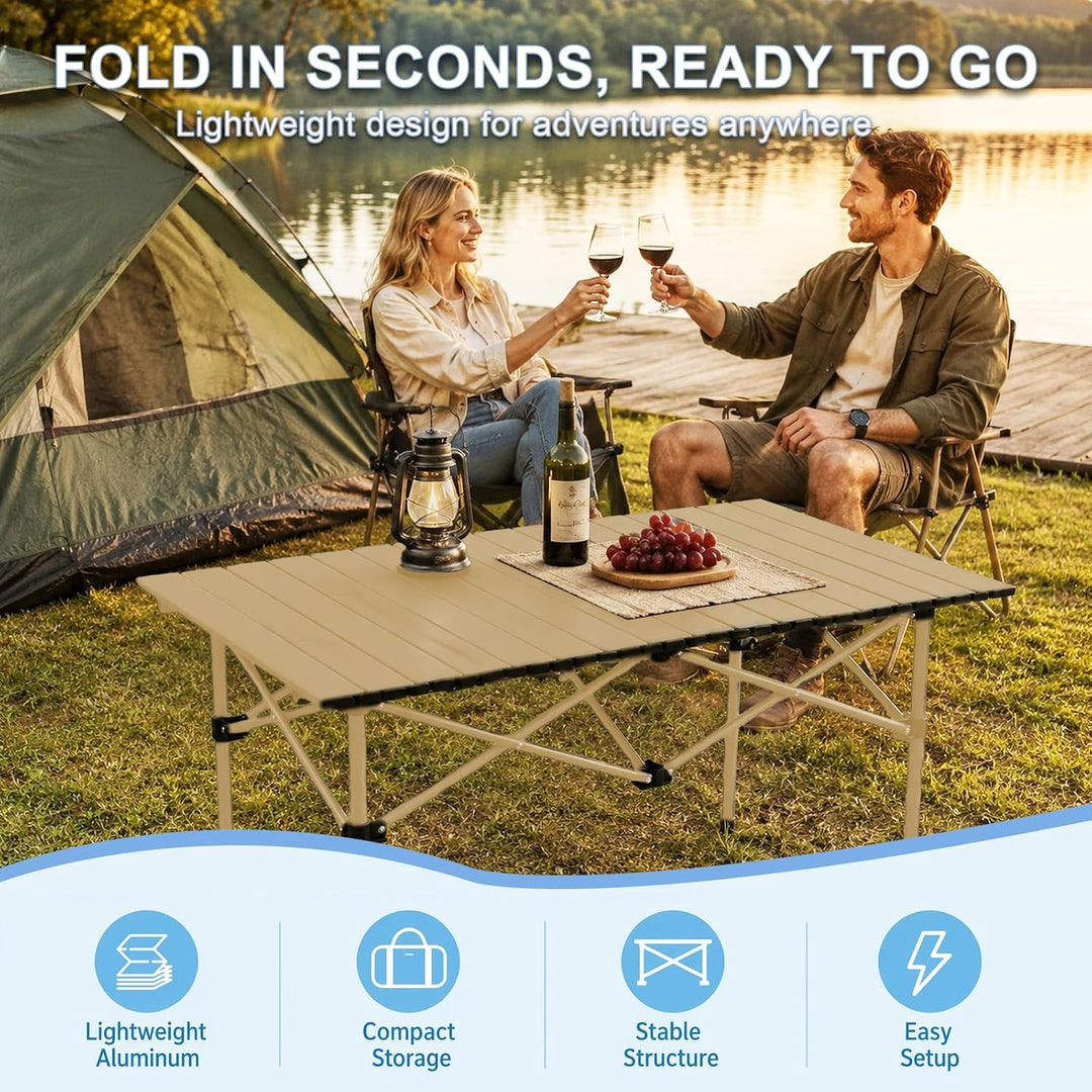 Campingtisch Klappbar, Klapptisch Camping, Campingtisch Faltbar mit Tasche für Picknick Kochen Wande