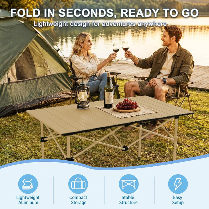 Campingtisch Klappbar, Klapptisch Camping, Campingtisch Faltbar mit Tasche für Picknick Kochen Wande