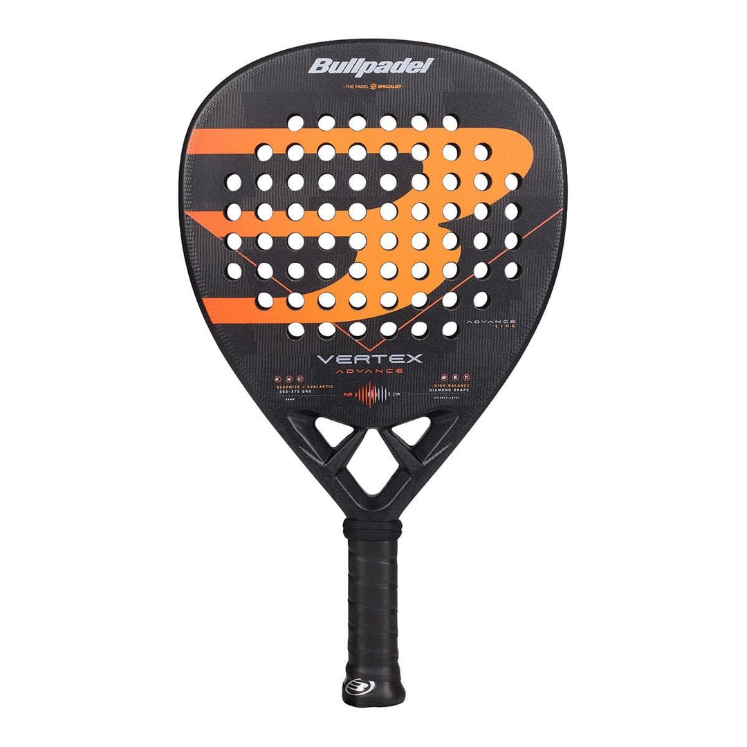Bullpadel Vertex Advance 2026 Padelschläger, Carbonfaser, Schwarz, Grösse L, Diamantform, für fortge
