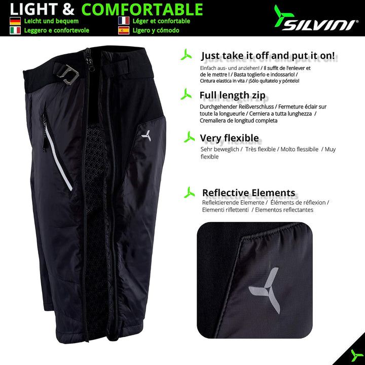 SILVINI Sud Primalofthose Herren kurz Rainlegs Herren Kurze Regenhose Chaps Herren Chaps Fahrradhose
