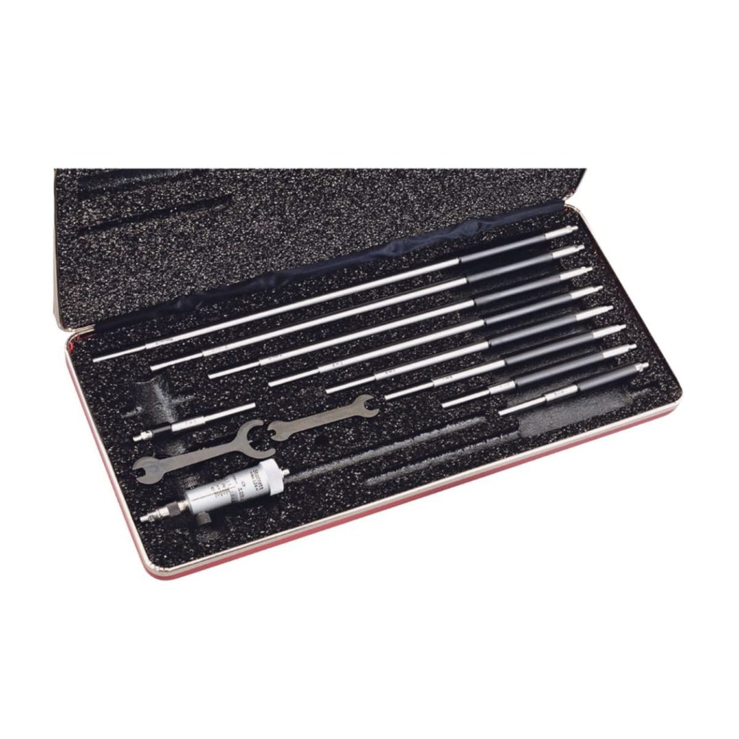 Starrett 124BZ Vollstab-Nonius-Innenmessschrauben-Set, 2-12" Bereich, 0,001" Teilung, +/-0,0001" Gen