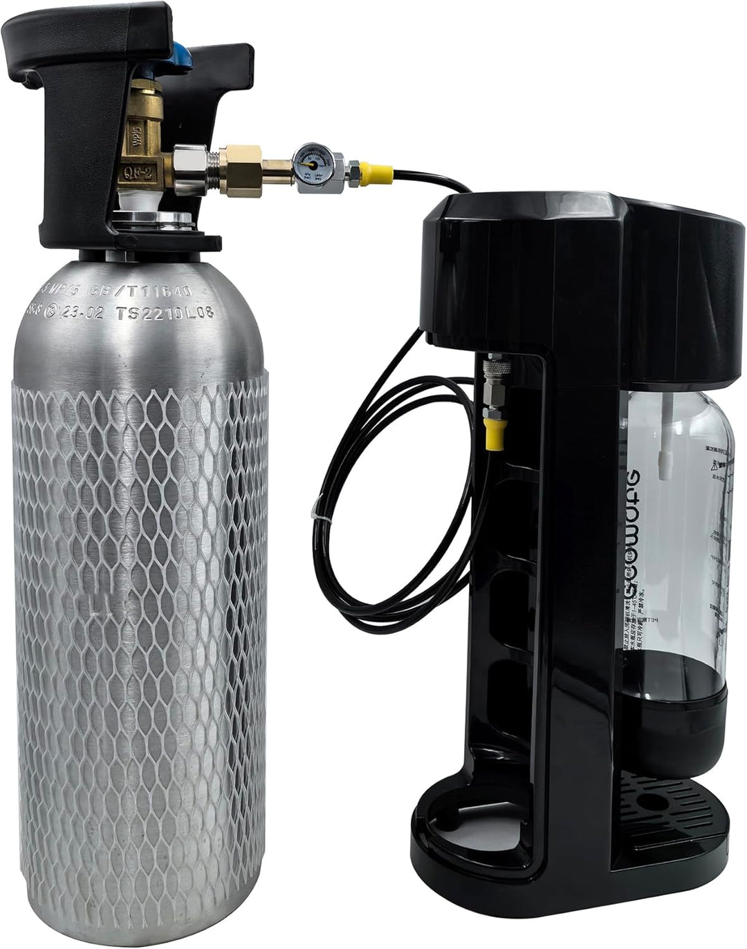 DRYHTEN Sodawassergerät Externer Kohlendioxid-Tankbefüllung 2,5M Zapfsäule TR21-4 Adapter mit 150bar