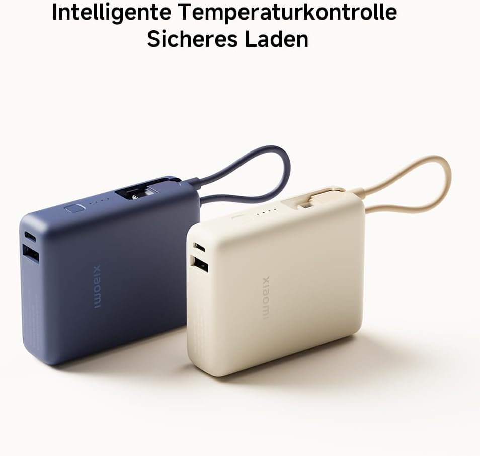 Xiaomi 33W Power Bank 10000mAh, Tragbares USB-C-Schnellladegerät, PD3.0, QC3.0, Apple 2.4, 3 Ausgang