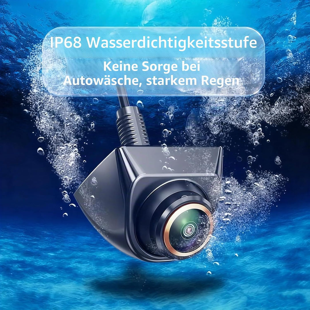 1080P 170° Weitwinkel Nachtsicht Rückfahrkamera,360° Drehbar, IP69 Wasserdicht,Kompatibel mit LCD/TF