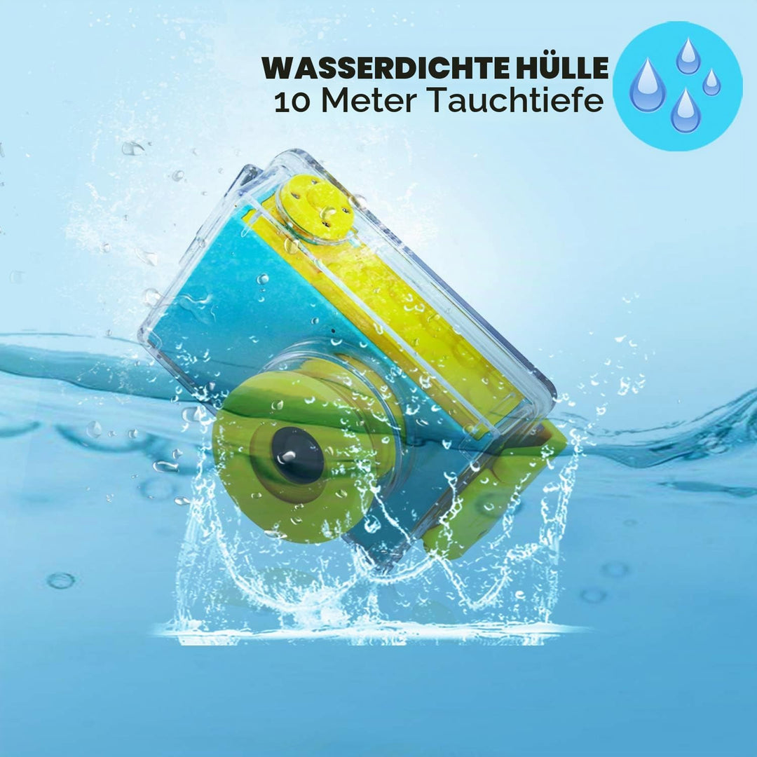 ShinePick Kinderkamera, wasserdicht, Mini-Kamera mit TF-Karte 32 GB/Digitalzoom 4 x / 8 MP/TFT-LCD-D