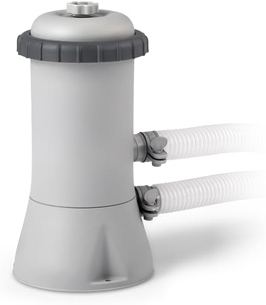 Intex 28604 Krystal Clear Cartridge Filter Pump - Pool Kartuschenfilteranlage - 1,7m3/h, Grau, 600