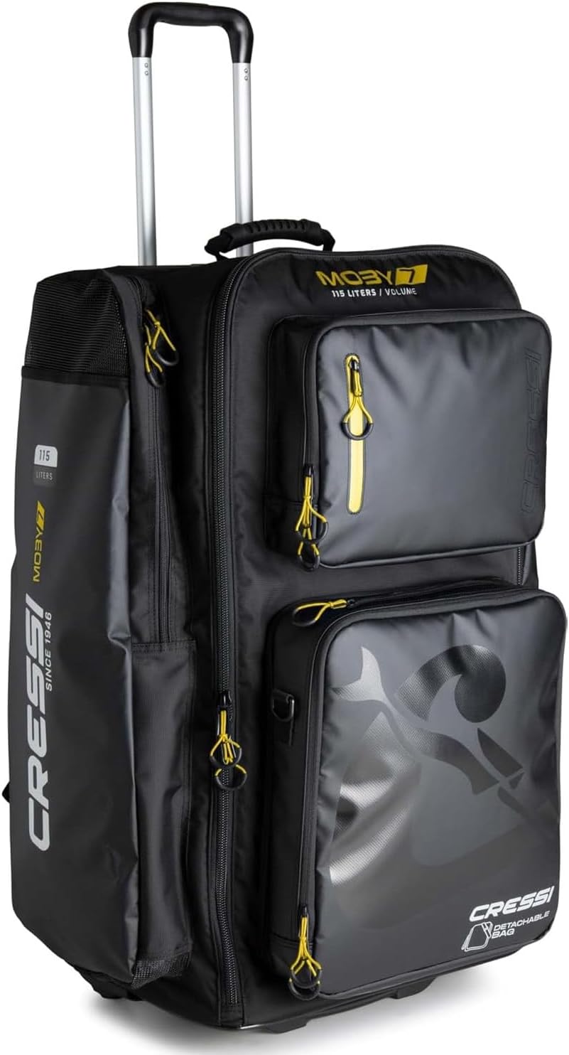 CRESSI Trolley Bag, Schwarz/Gelb