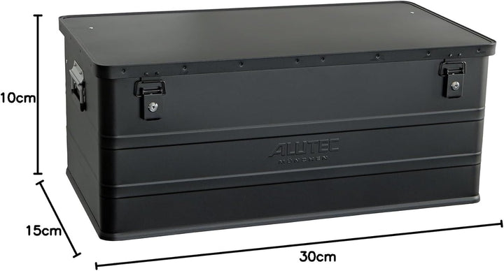 ALUTEC Aluminiumbox Classic 142 (Farbe Schwarz, Inhalt 142 ltr., Innenmasse (LxBxH) 870 X 460 X 355