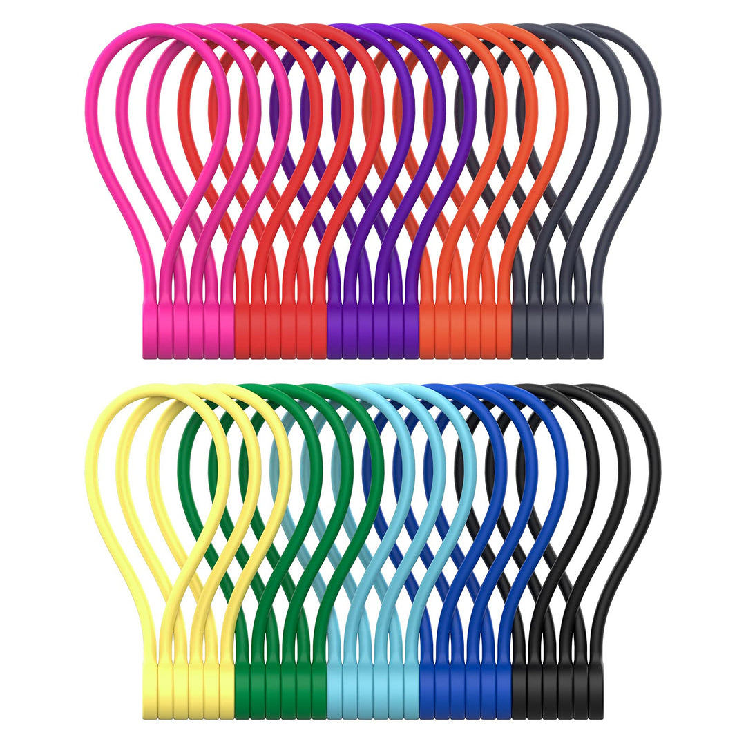 SMART&COOL Wiederverwendbare Magnetische Kabelbinder, Multifunktionale Silikon Magnet Kabelbinder fü