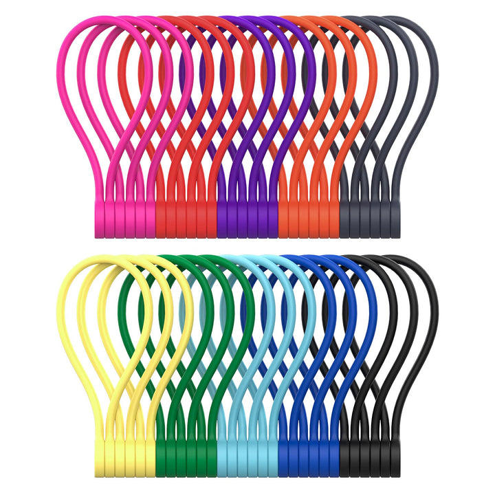 SMART&COOL Wiederverwendbare Magnetische Kabelbinder, Multifunktionale Silikon Magnet Kabelbinder fü
