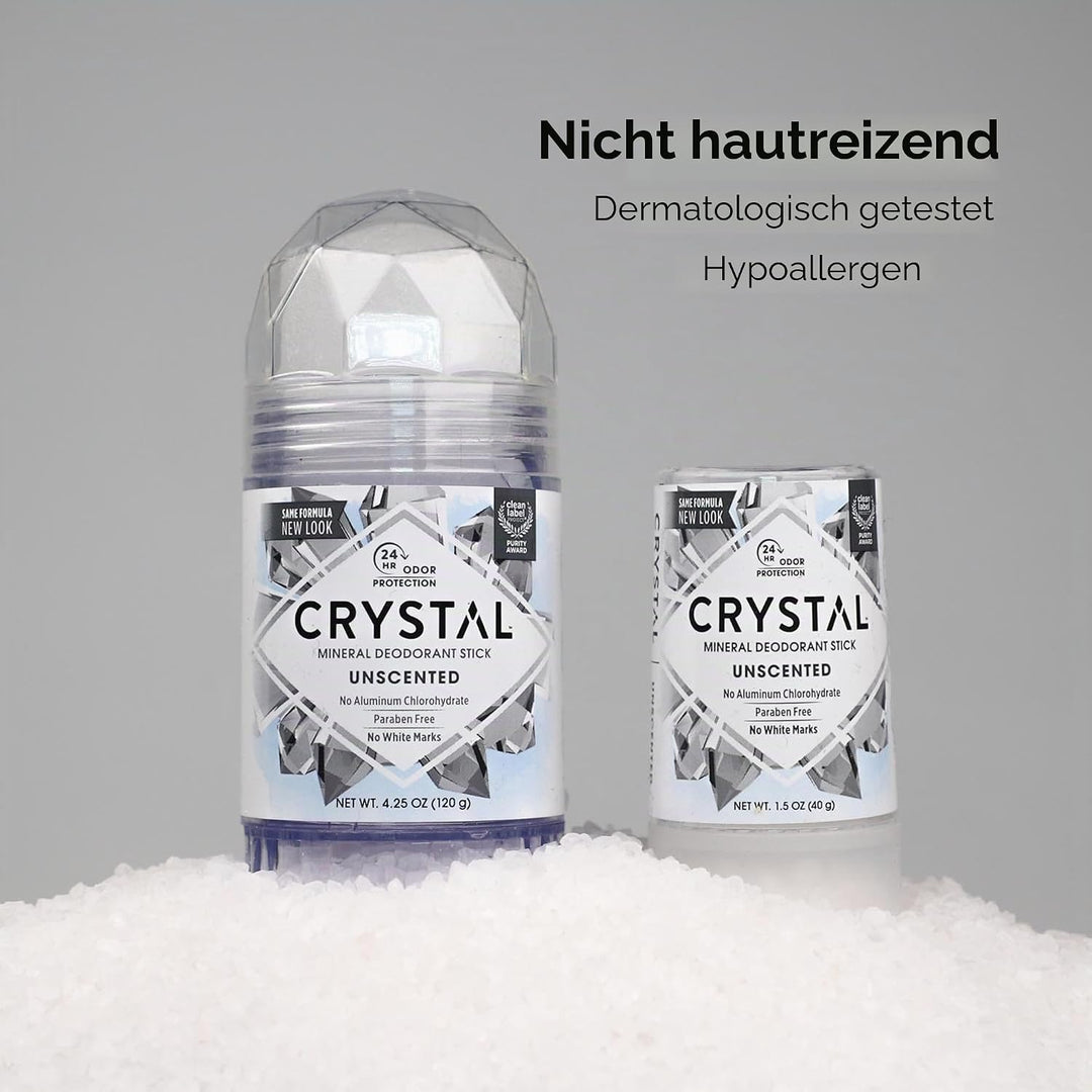 Crystal, Körper-Deodorant, Stick, ohne Duft, 125 ml Original 125 ml (1er Pack), Original 125 ml (1er