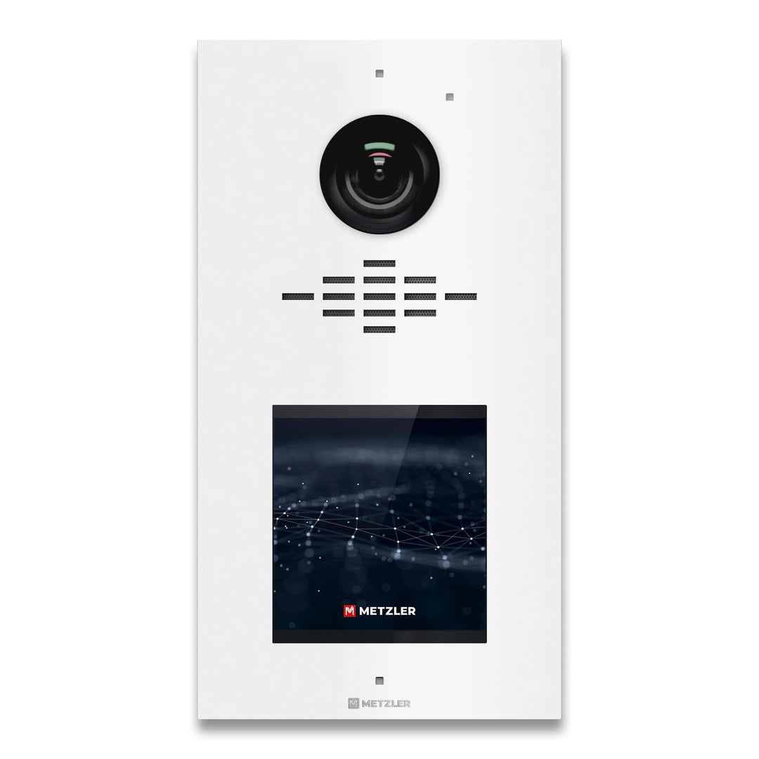 Metzler VDM10 2.0 modulare Video Türsprechanlage in Weiss - 2-Draht - Türklingel mit HD-Kamera, 1-50
