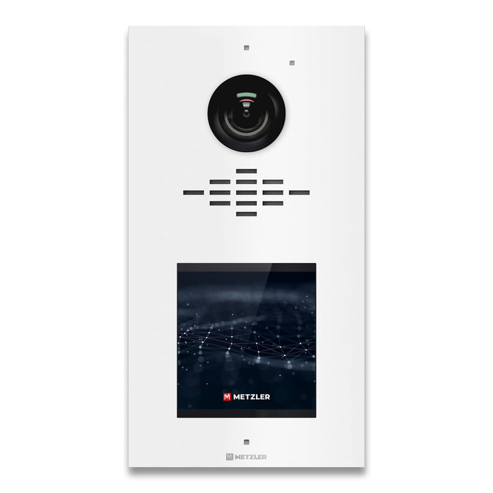 Metzler VDM10 2.0 modulare Video Türsprechanlage in Weiss - 2-Draht - Türklingel mit HD-Kamera, 1-50