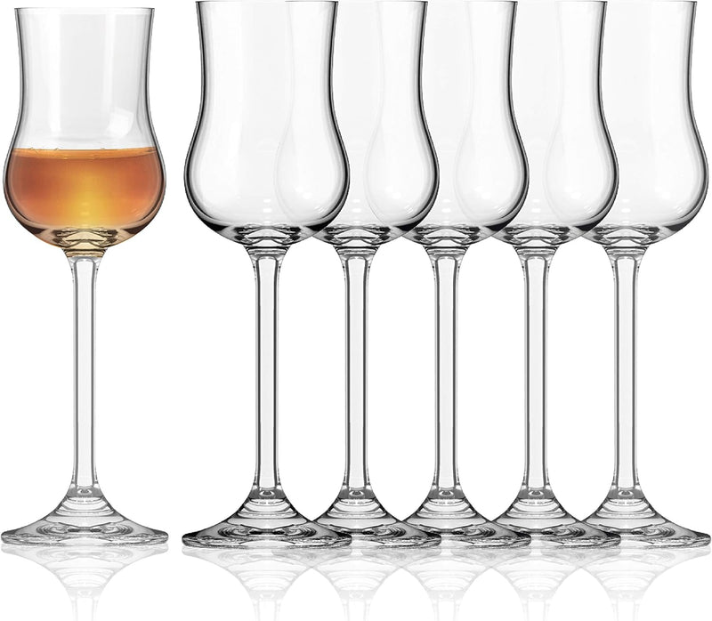 Sahm Grappagläser 6er Set - 85 ml Grappa Gläser - Spülmaschinengeeignet - Langlebige Grappagläser mi
