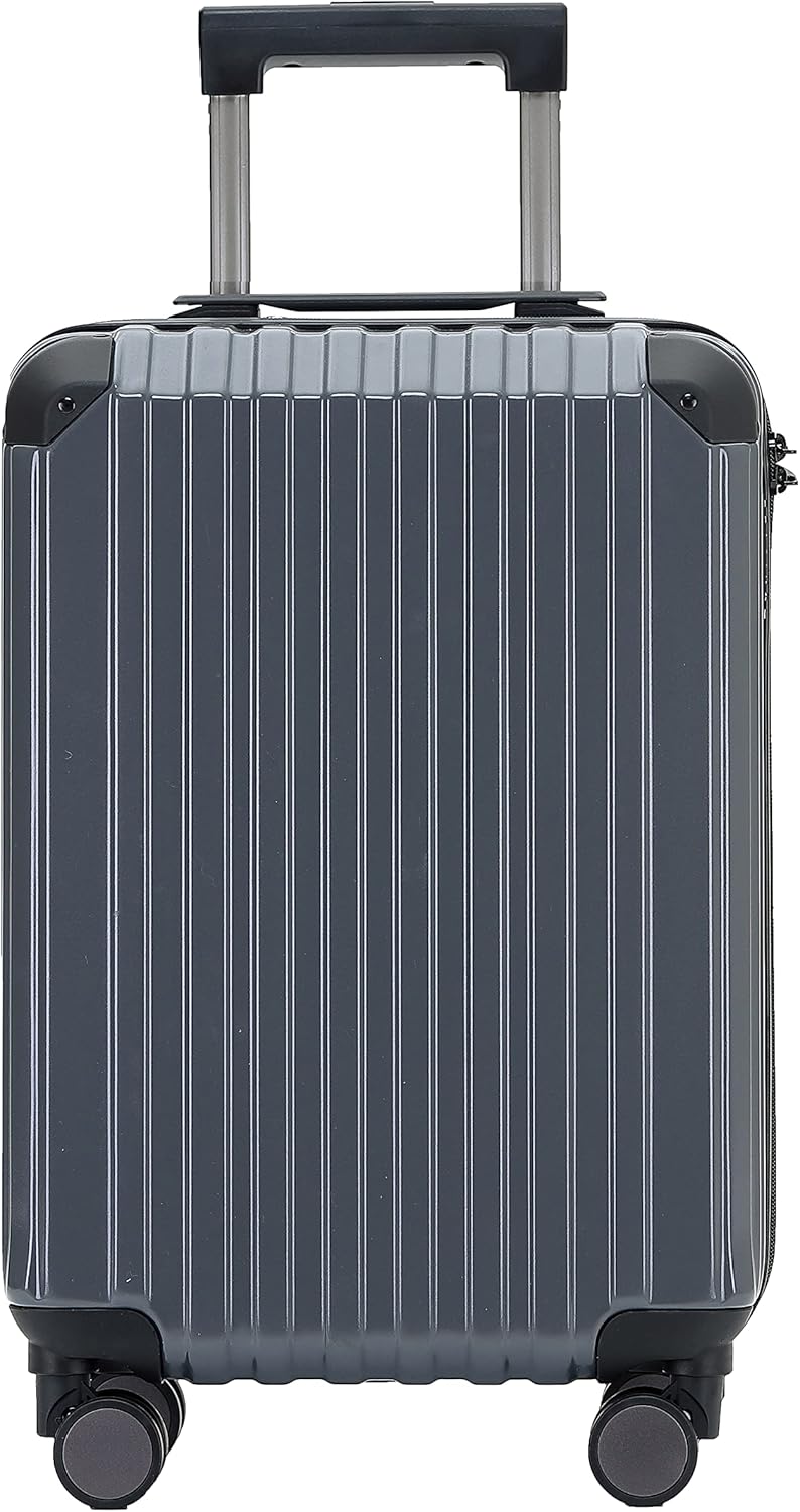 M816 TSA-Schloss Koffer Reisekoffer Trolley Hardschale Boardcase (Grey, Kleiner Koffer), Grey