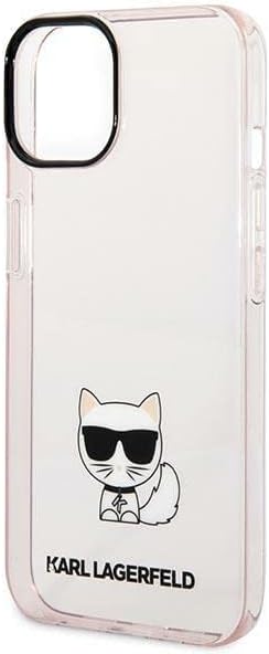 KARL LAGERFELD KLHCP14SCTTRI hülle für iPhone 14 6,1" hardcase rosa/pink Transparent Choupette Body