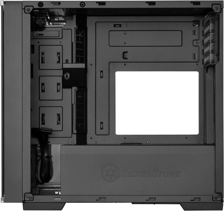 SilverStone Technology SST-LD01B - Lucid Serie Mini Tower Micro ATX Computer Gehäuse, 3X Seitenteil