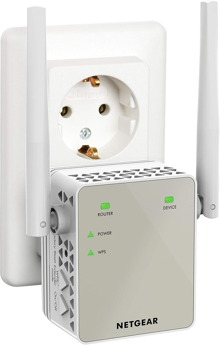 NETGEAR WLAN Repeater EX6120 WLAN Verstärker, AC1200 Dual Band WiFi, Abdeckung 2 bis 3 Räume & 20 Ge