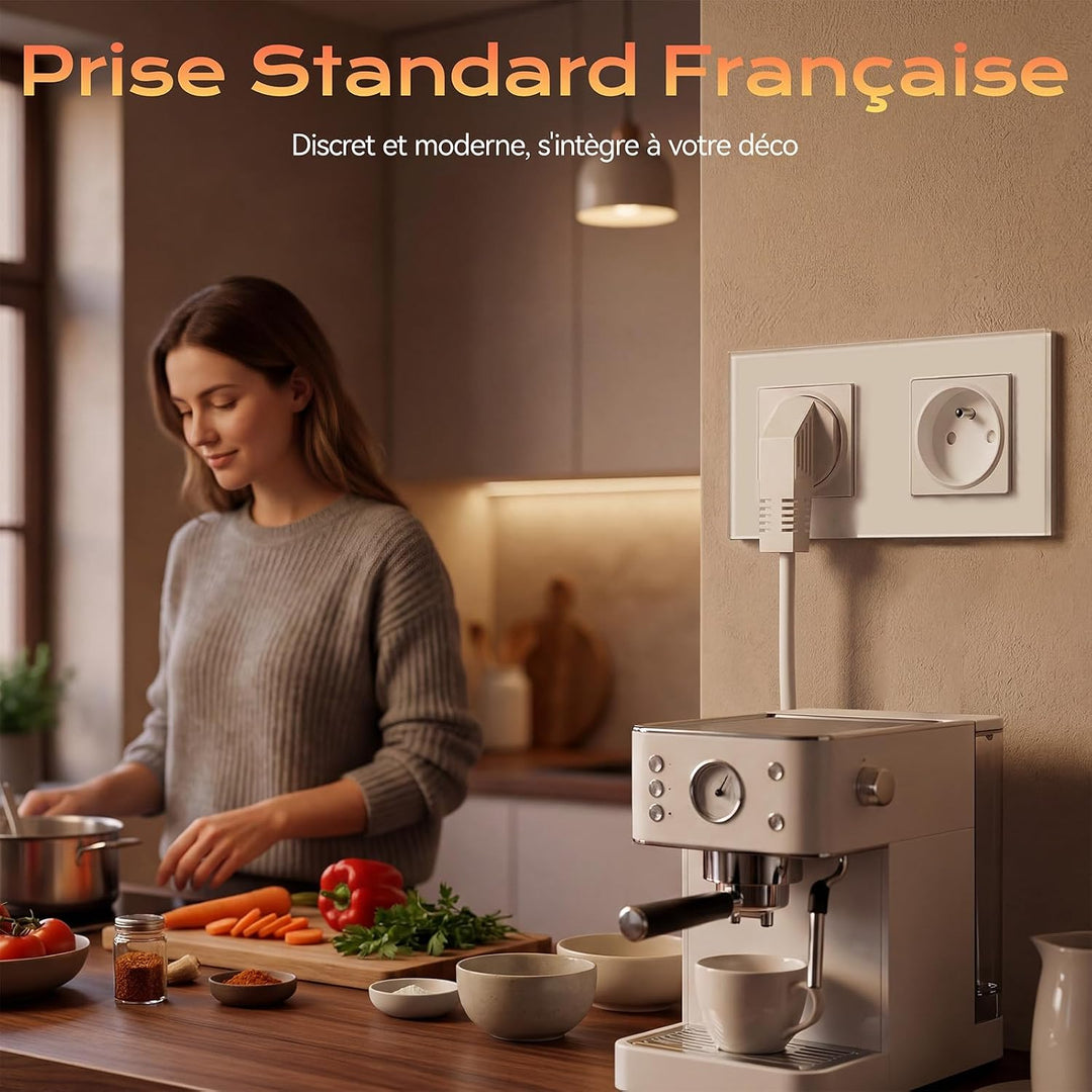 BSEED Prise murale pour alimentation secteur France Prises standard pour prises de couple séparées 1