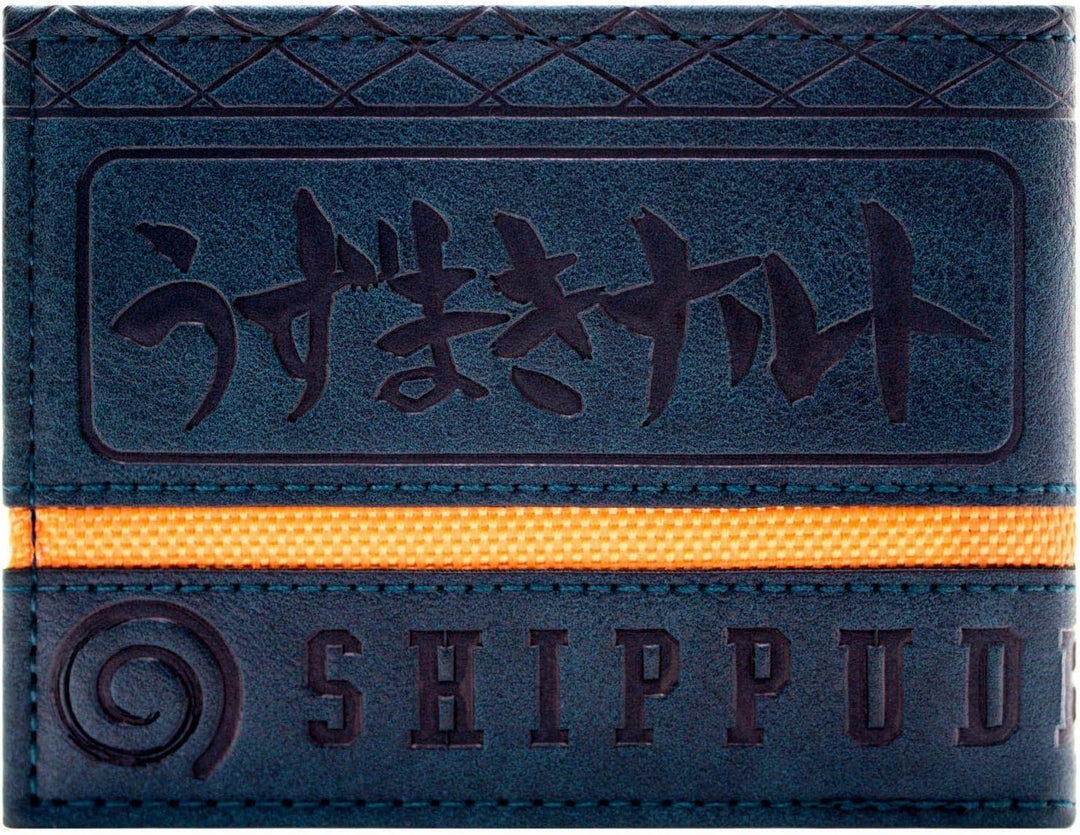 Shinobi Ninja Uzumaki Clan Swirl Crest Konoha Metallabzeichen Emblem Geldbörse/Geldbeutel Zweifach I