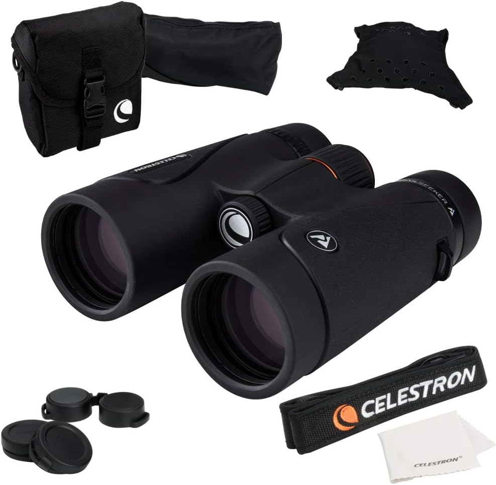Celestron 71404 TrailSeeker 8 x 42mm Dachkantgläser mit dielektrisch beschichteter Linse, BaK-4-Pris