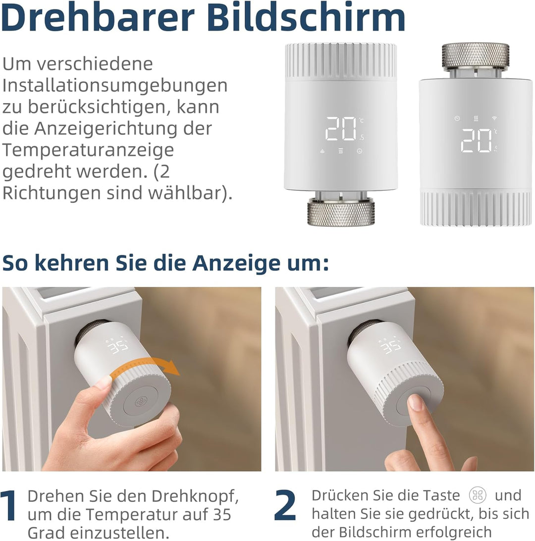 Beok Smart Heizkörperthermostat Zigbee Heizungsthermostat Raumthermostat Digital Benötigt Tuya Gatew