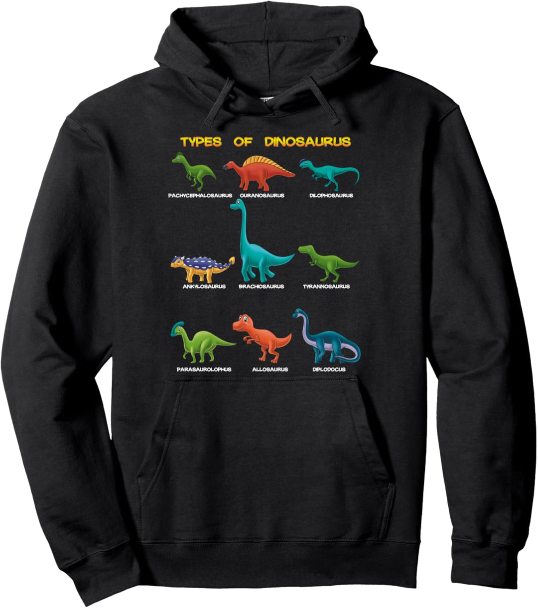 Types Of Dinosaurs Geschenkidee - Dino-Typen Design Pullover Hoodie
