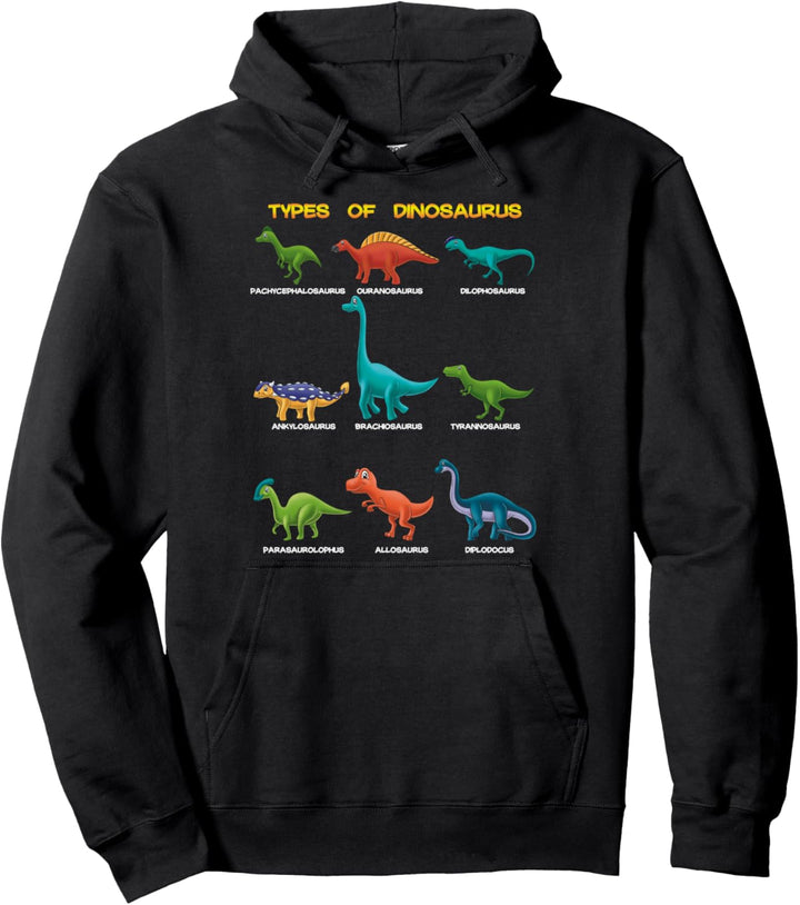 Types Of Dinosaurs Geschenkidee - Dino-Typen Design Pullover Hoodie