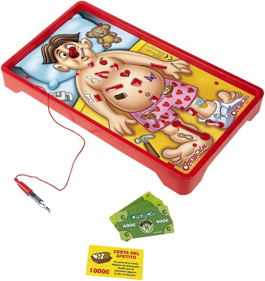 Hasbro Gaming – Operation, Klassische Edition (B2176150) spanische/portugiesische Version bunt, span