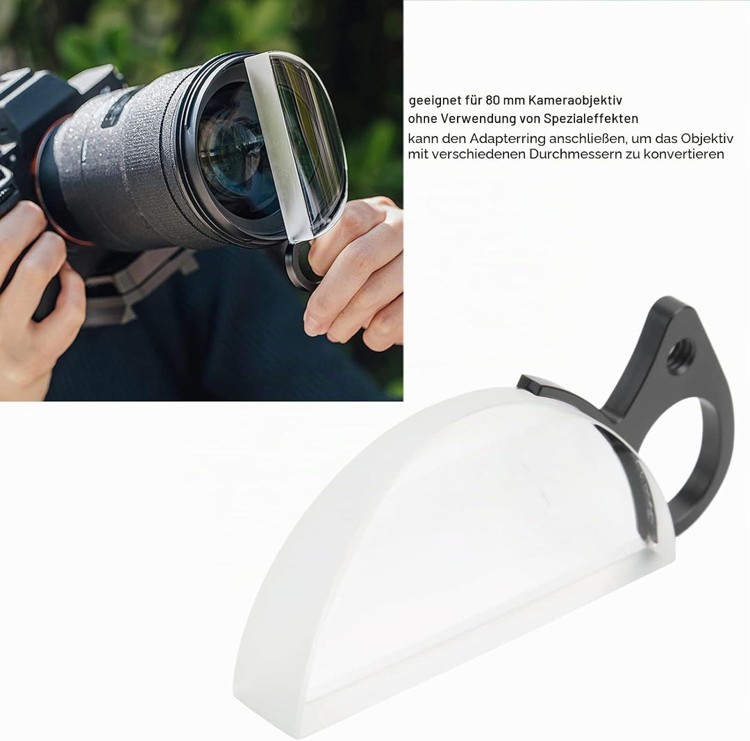 Vikye SLR-Filter für Kameras, 80 Mm, Halbmond-Handkameraobjektiv, Prisma, Optisches Glas, Filterobje