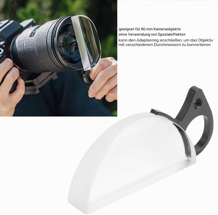 Vikye SLR-Filter für Kameras, 80 Mm, Halbmond-Handkameraobjektiv, Prisma, Optisches Glas, Filterobje