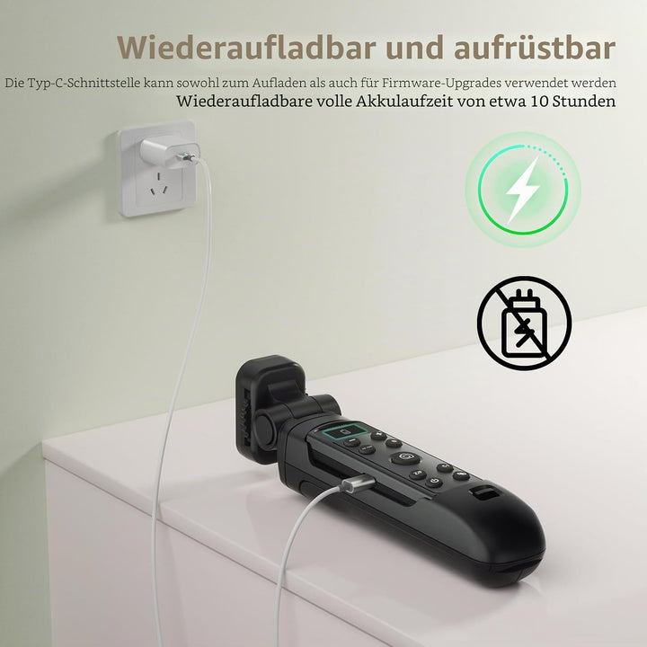 AODELAN Kamera-Griff mit Auslöser, wiederaufladbar, kabellos, Mini-Stativ für A7C, A7III, ZV-1, ZV-E