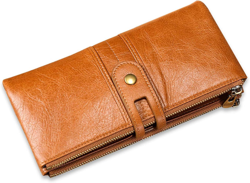 FANDARE Geldbörse Münzbörsen mit RFID für Damen Unterarmtasche Herren Brieftasche Clutches Geldklamm