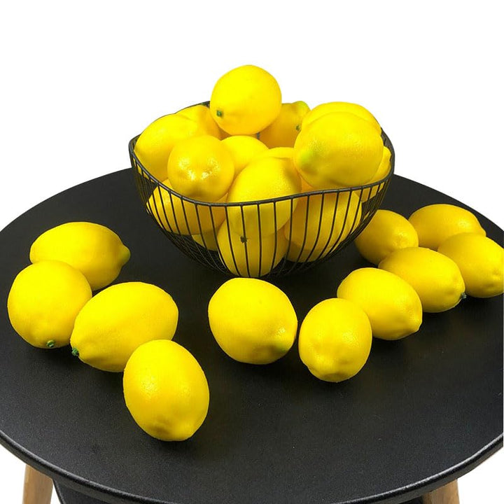 LGEGE Fake Zitronen 30er Set - Künstliche Früchte für Limonaden Party, Küchentisch Dekoration, Fotog