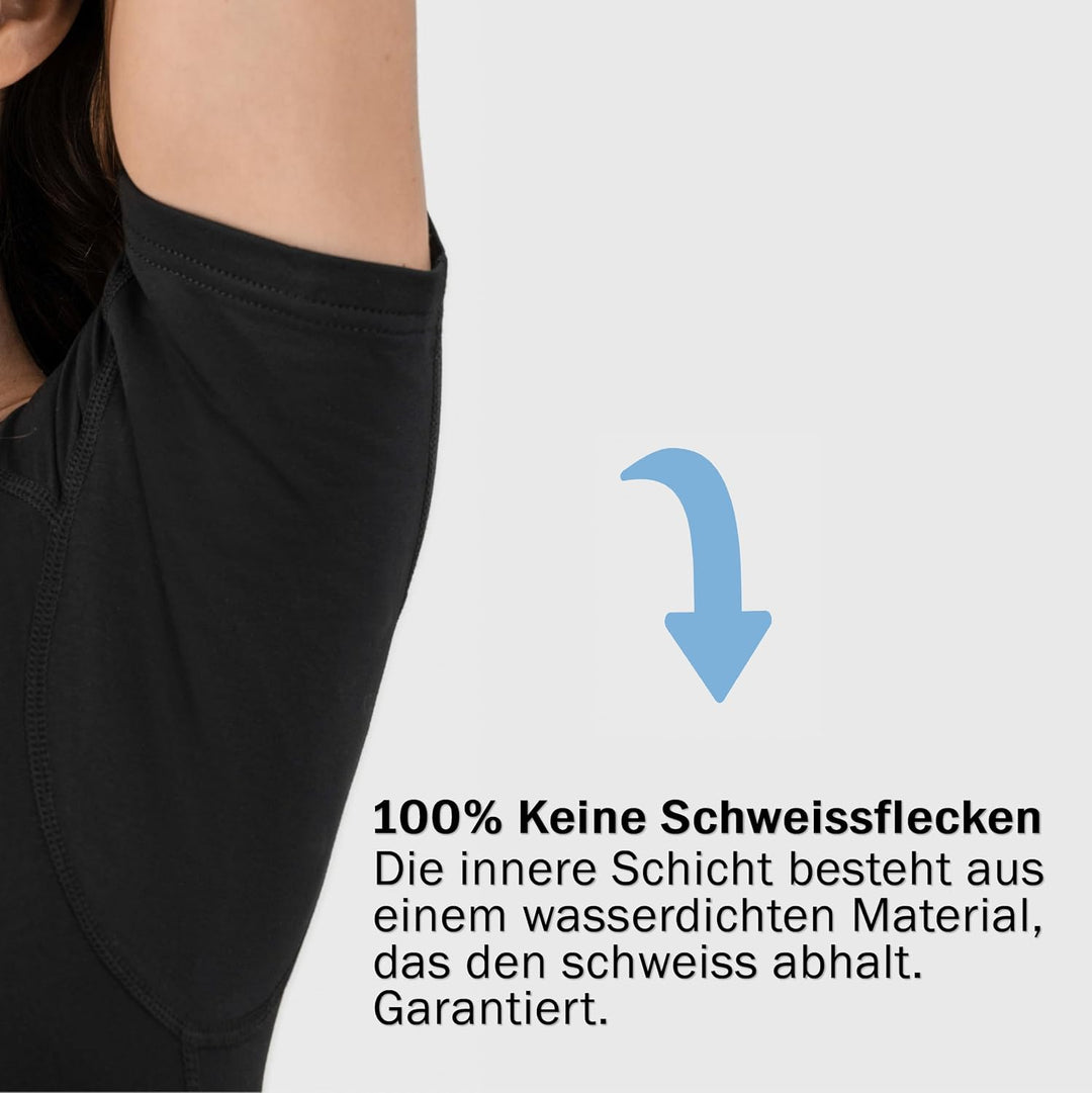 Fibershirts® Anti Schweiss Shirt - T-Shirt gegen Schweissflecken - Anti Schweiss Unterhemd - Mit Arm