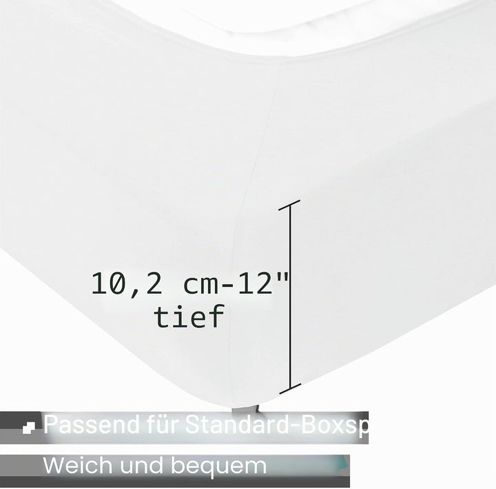 Boxspring-Bezug Queen Size – Jersey-Strick & dehnbar um 4 Seiten Bettrock für Hotel & Zuhause – Quee